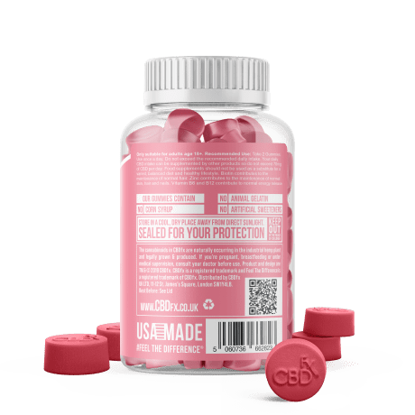 סוכריות מולטי ויטמין סיבידי 1500 מ״ג של cbdfx בקבוק מאחור